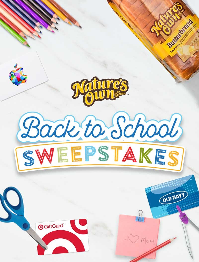 Nature's Own BacktoSchool Sweepstakes